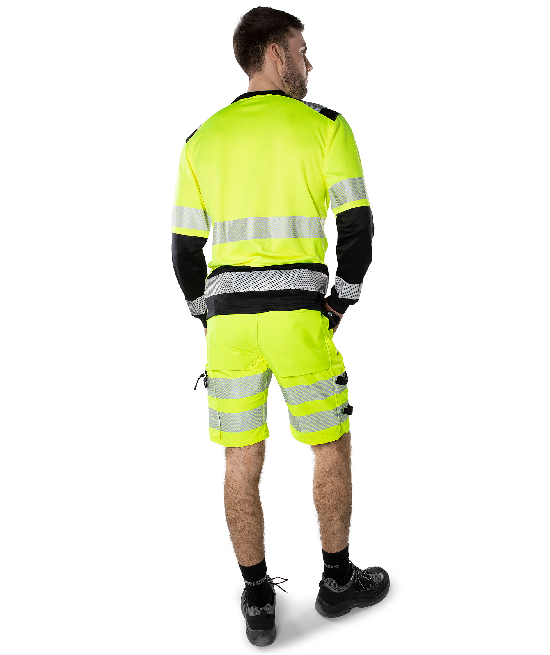 Fristads Green Arbeitsshorts 2648 GSTP full stretch, Hi-Vis Gelb, large image number 3