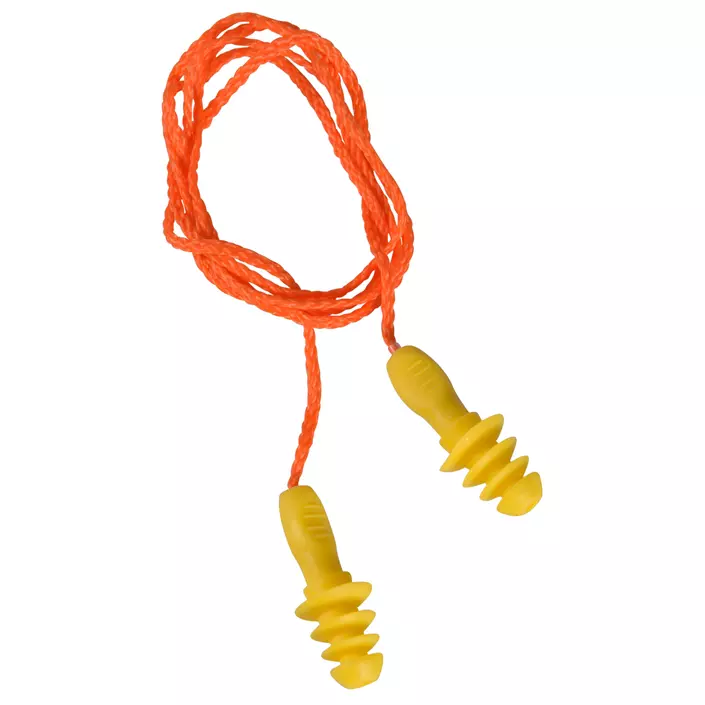 OX-ON Comfort recyclable earplugs with cord, Yellow/Orange, Yellow/Orange, large image number 0