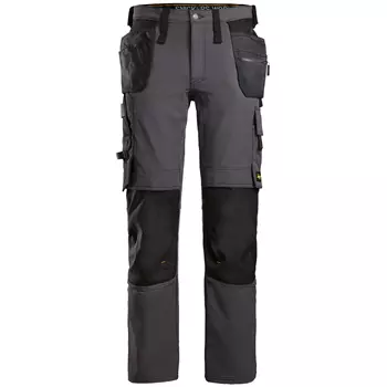 Snickers AllroundWork craftsman trousers 6271 full stretch, Steel Grey/Black