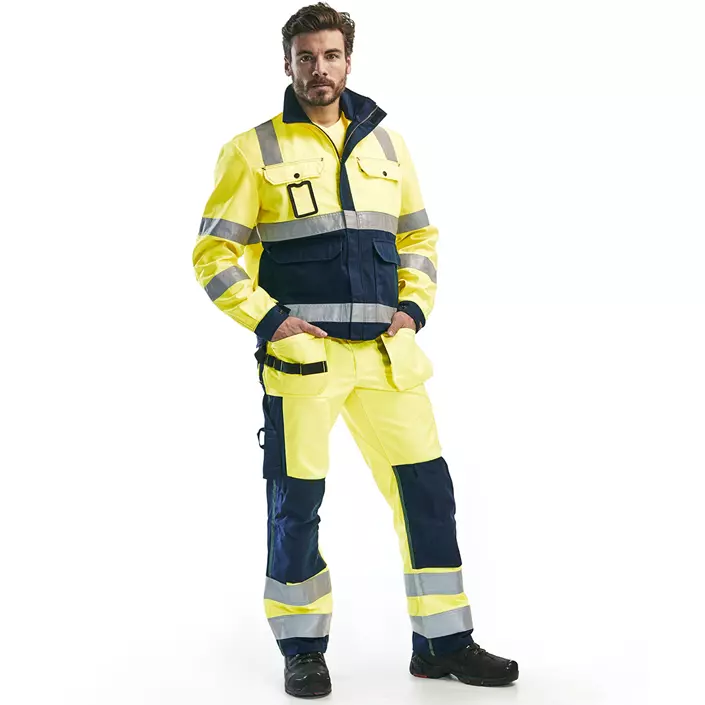 Blåkläder arbeidsjakke, Hi-vis gul/marineblå, large image number 1