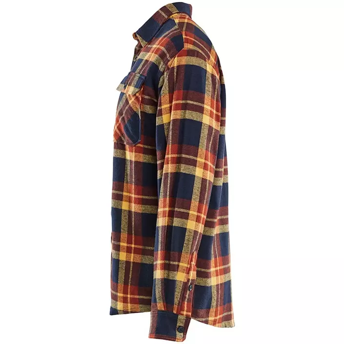 Blåkläder Striker flanellskjorta, Bränt röd/Mörk marin, large image number 3