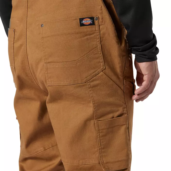 Dickies TechDuck hängselbyxa, Rinsed Brown Duck, large image number 3