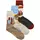 Jack & Jones JACFALL 3-pack strumpor, Moonbeam/Greige/Brandy Brown, Moonbeam/Greige/Brandy Brown, swatch