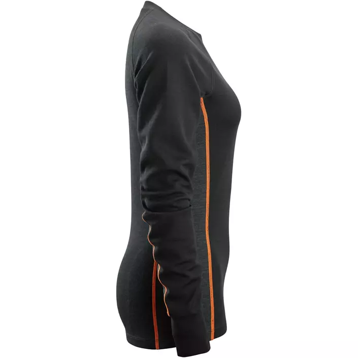 Snickers underställströja med merinoull 9470 dam, Black/Anthracite Melange, large image number 3