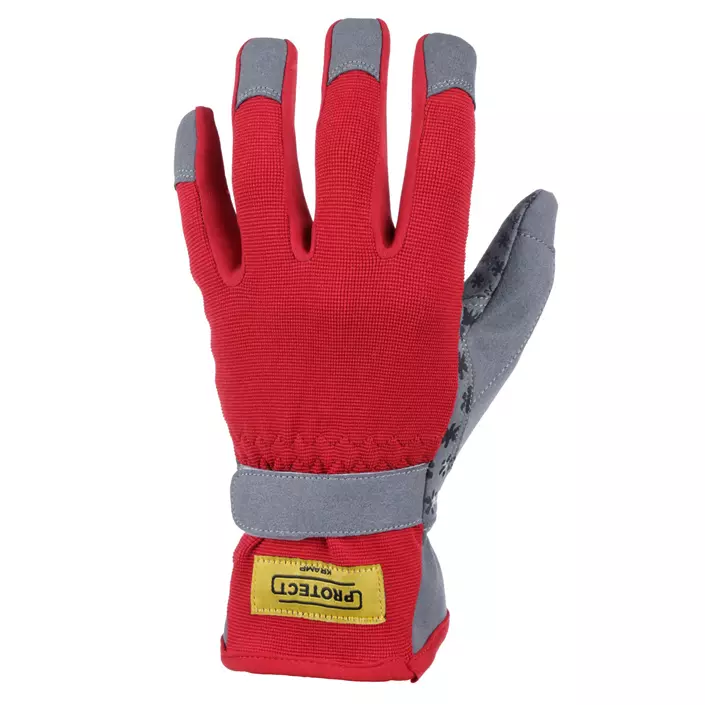 Kramp 7.005 work gloves with velcro fastening, Red, large image number 0