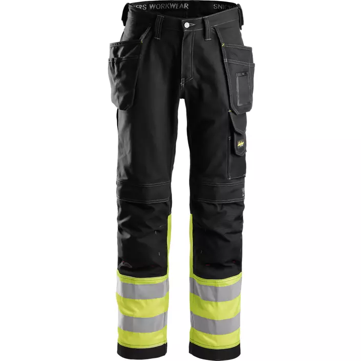 Snickers craftsman trousers 3235, Black/Yellow, large image number 0