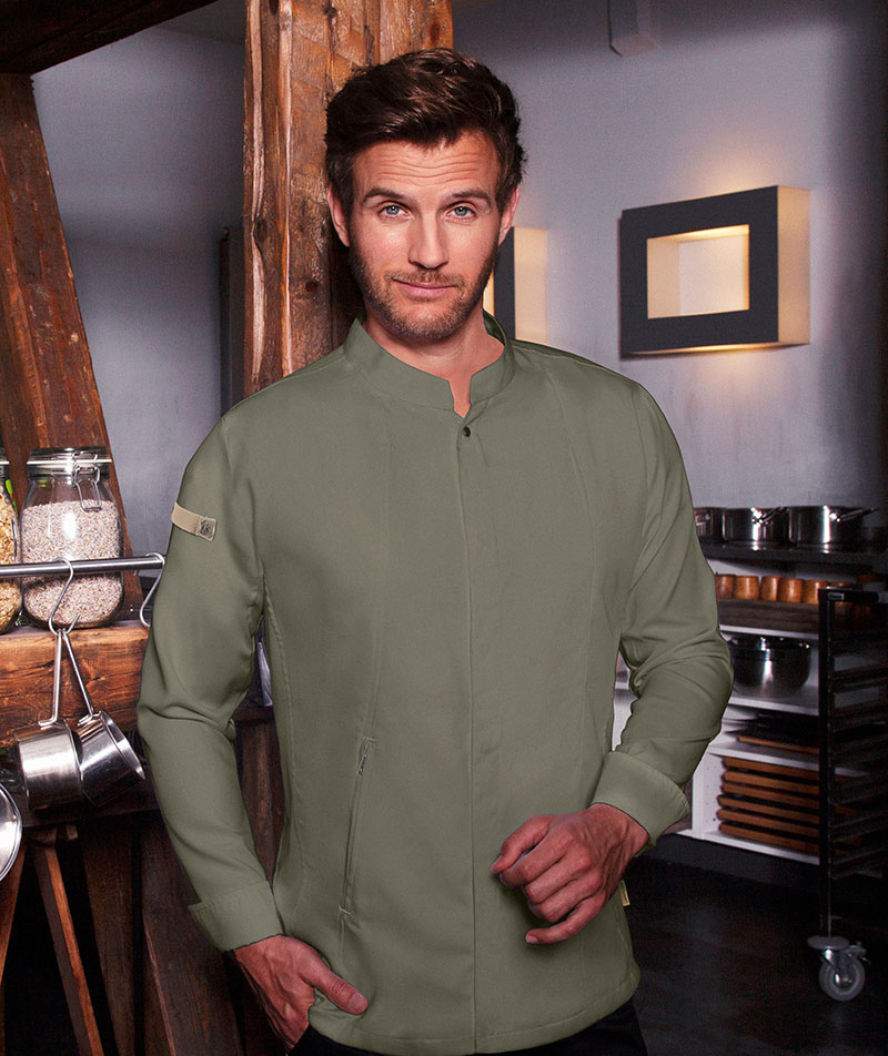 Karlowsky Green-generation kokkejakke, sage, large image number 1