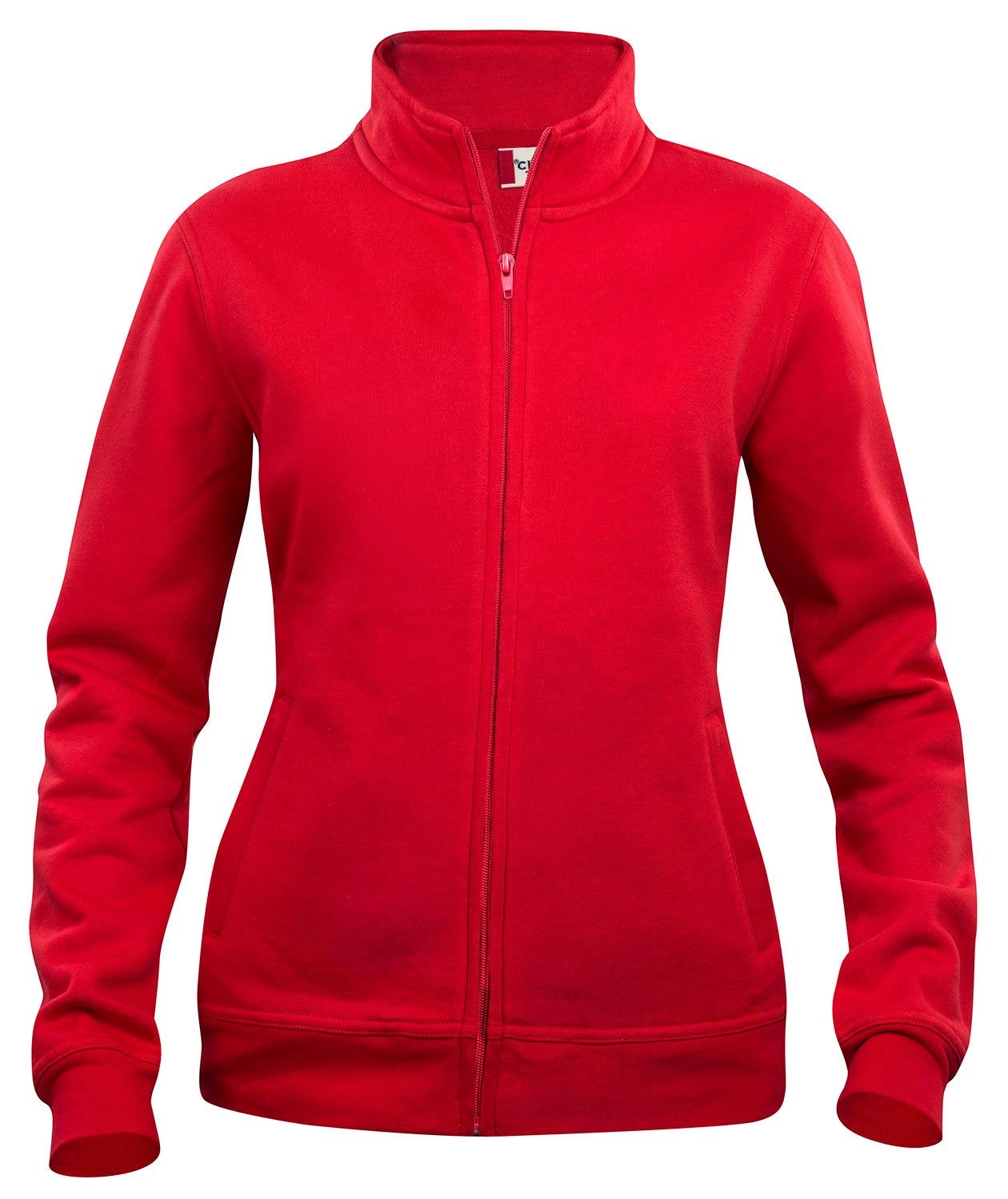 Clique Basic Cardigan women's sweatshirt, Red, Red, swatch