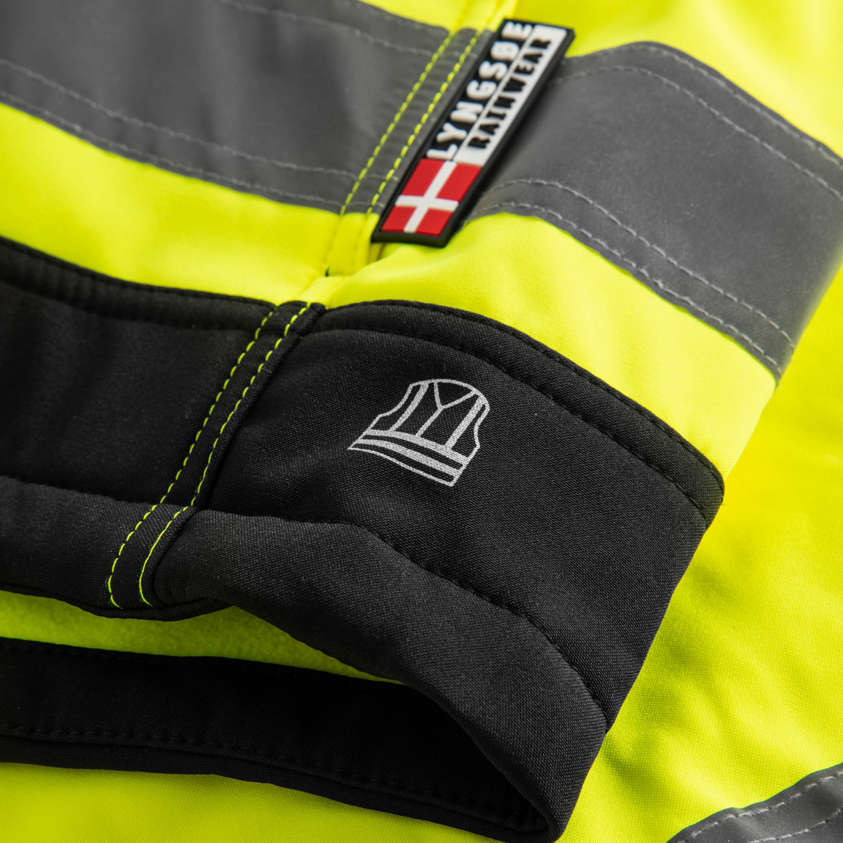 Lyngs&oslash;e softshelljakke, Hi-vis Gul/Svart, large image number 2