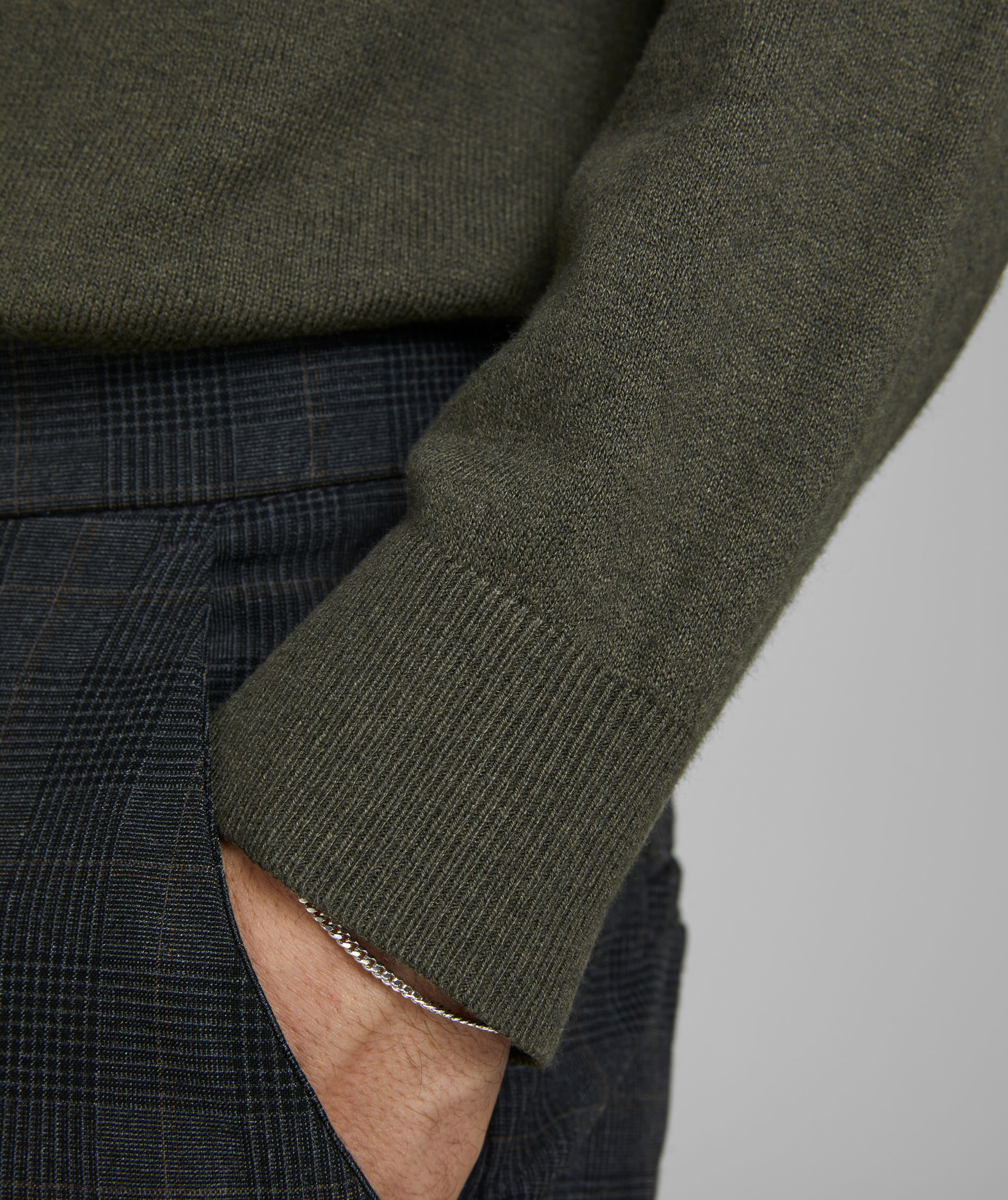 Jack & Jones JJEEMIL stickad polotr&ouml;ja, Olive Night Melange, large image number 4