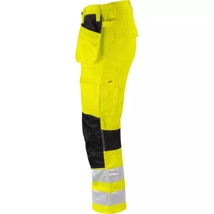 ProJob håndverksbukse 6570, Hi-vis Gul/Svart, large image number 3