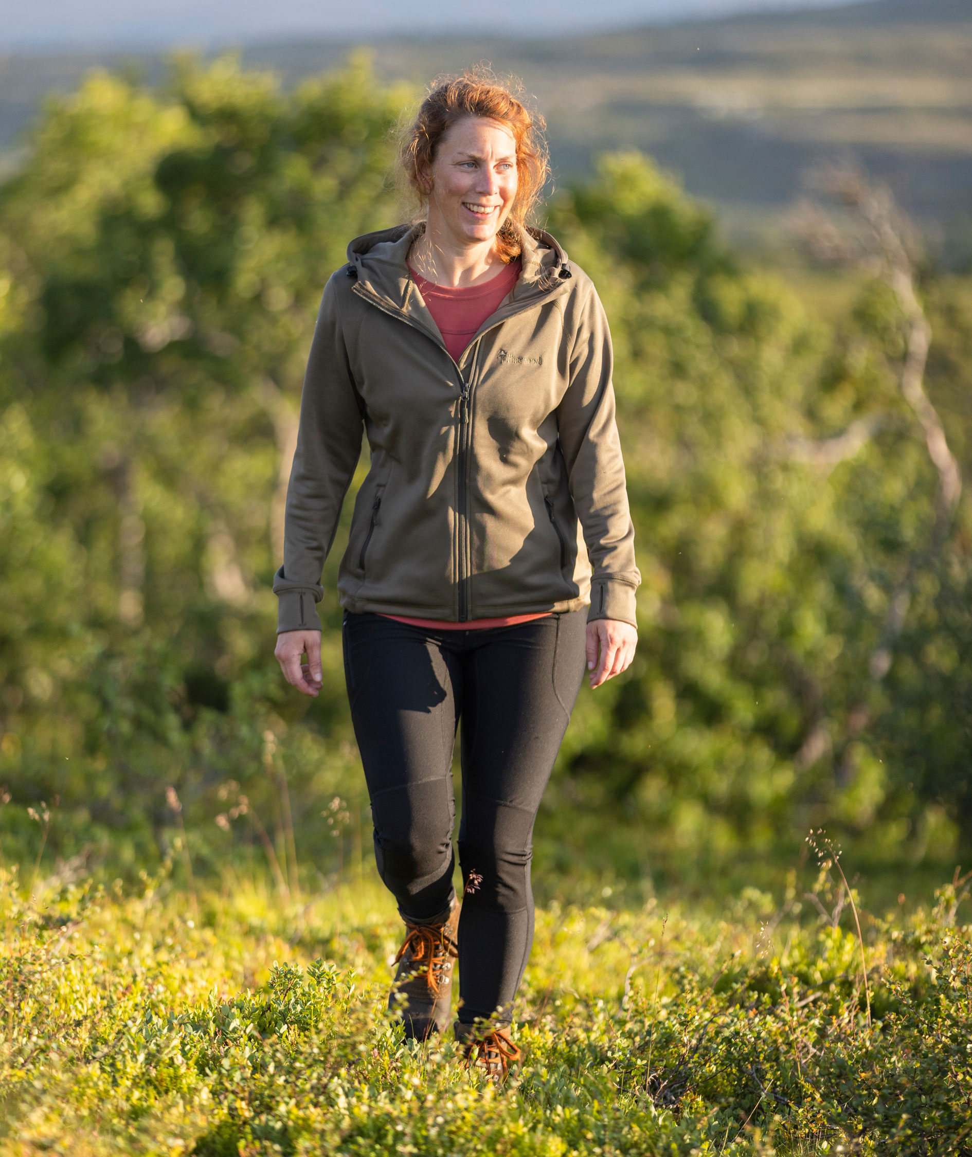 Pinewood Finnveden dame fleecejakke, Olive, large image number 7