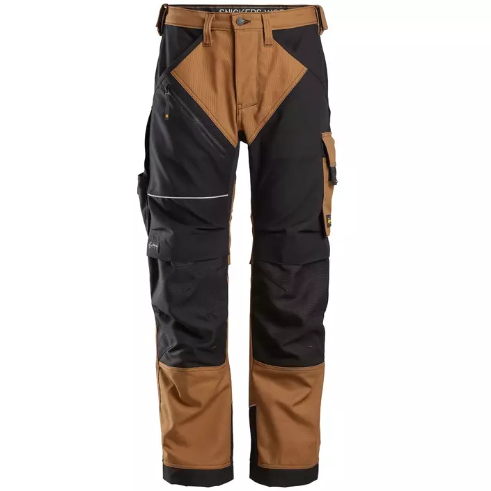 Snickers RuffWork Canvas+ work trousers 6314, Brown/Black, large image number 0