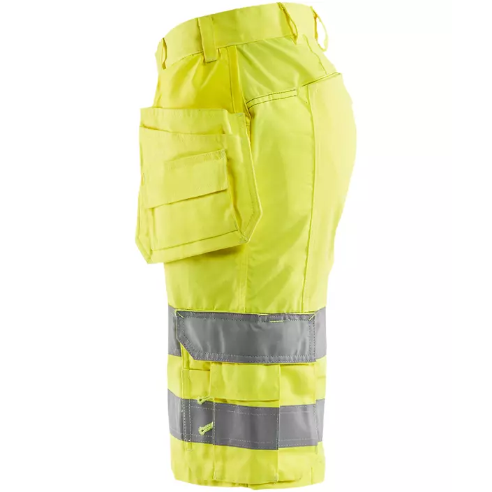 Blåkläder stretch craftsman shorts, Hi-Vis Yellow, large image number 3