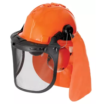 Kramp Premium forest helmet package, Orange/Black