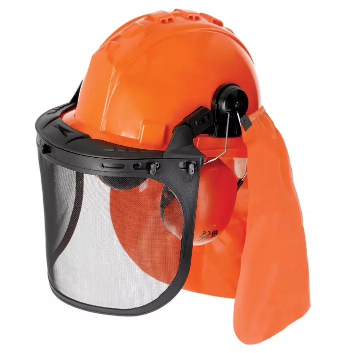 Kramp Premium forest helmet package, Orange/Black, Orange/Black, large image number 0
