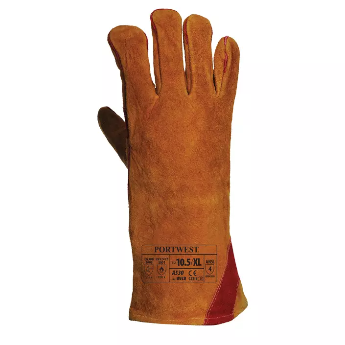 Portwest reinforced welding gloves, Brown, Brown, large image number 2