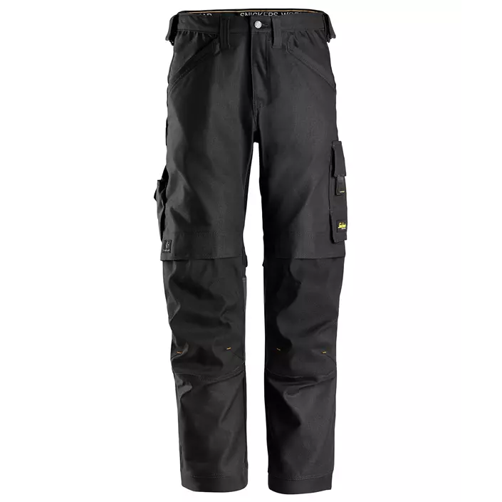 Snickers AllroundWork Canvas+ work trousers 6324, Black, large image number 0