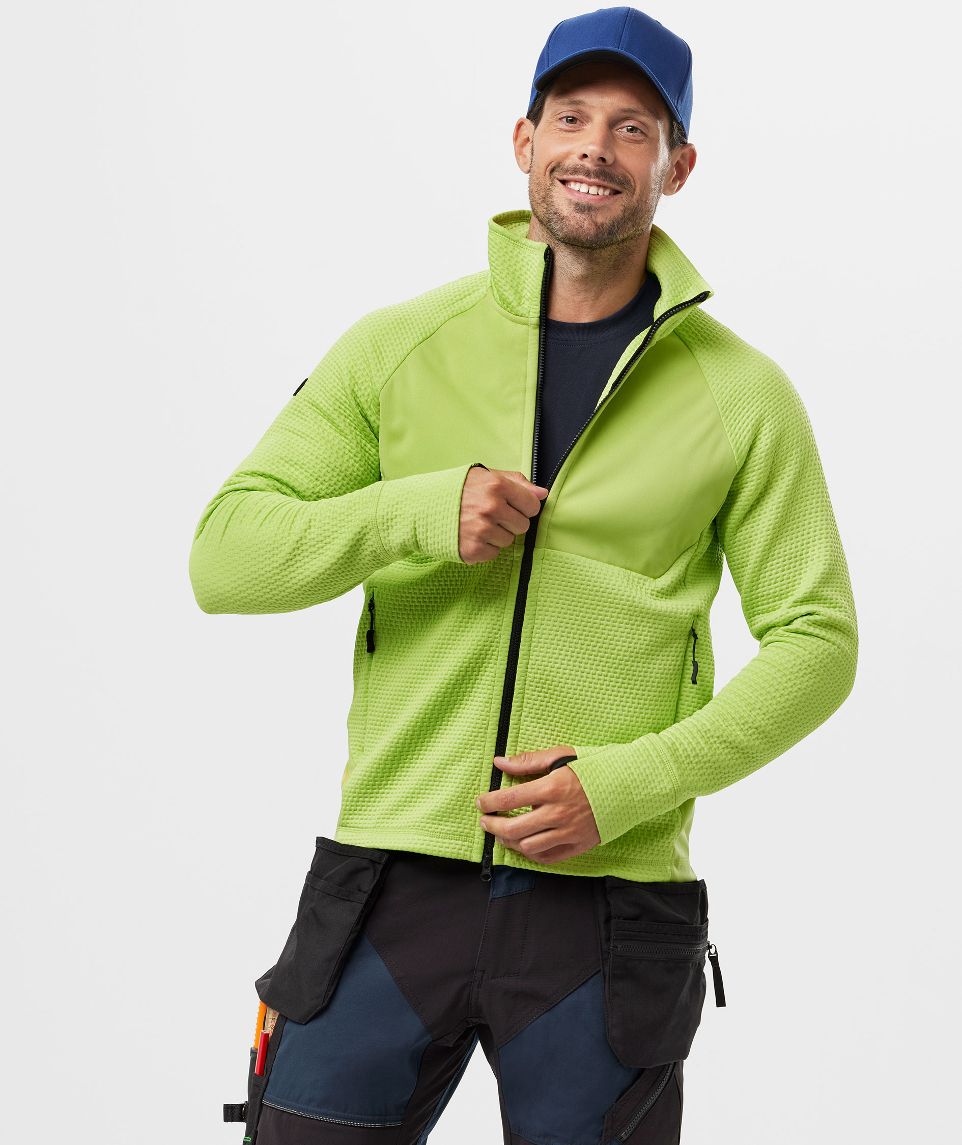 Snickers FlexiWork cardigan 8404, Lime, large image number 1