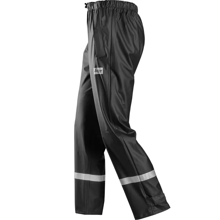 Snickers PU rain trousers, Black, large image number 2