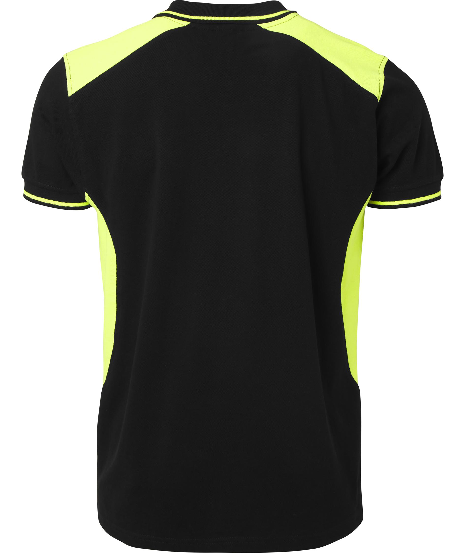 Top Swede polo shirt 213, Black/Hi-Vis Yellow