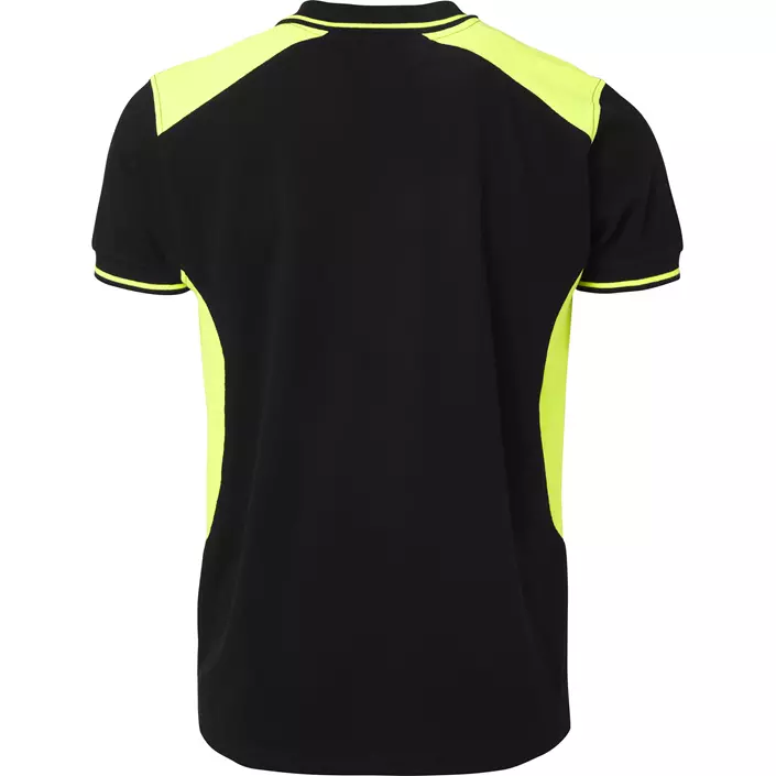 Top Swede polo T-shirt 213, Sort/Hi-Vis Gul, large image number 1