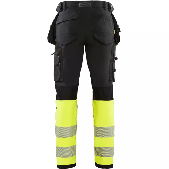 Blåkläder håndværkerbukser full stretch, Sort/Hi-Vis Gul, large image number 1