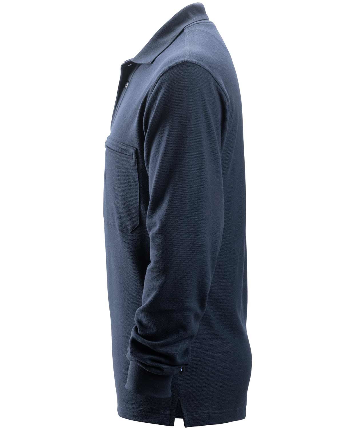 Snickers ProtecWork langermet polo T-skjorte, Navy, large image number 3