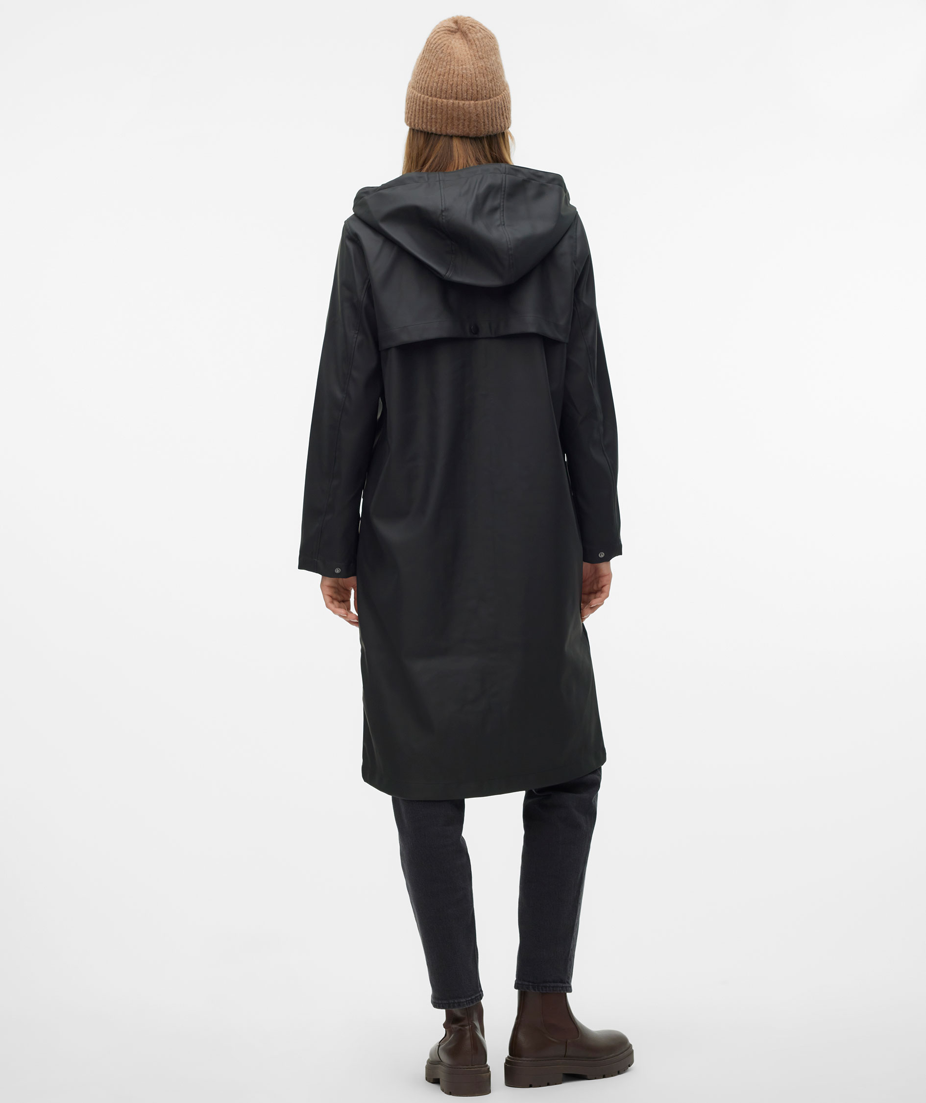 Vero Moda VMMALOU long rain jacket, Black, large image number 2