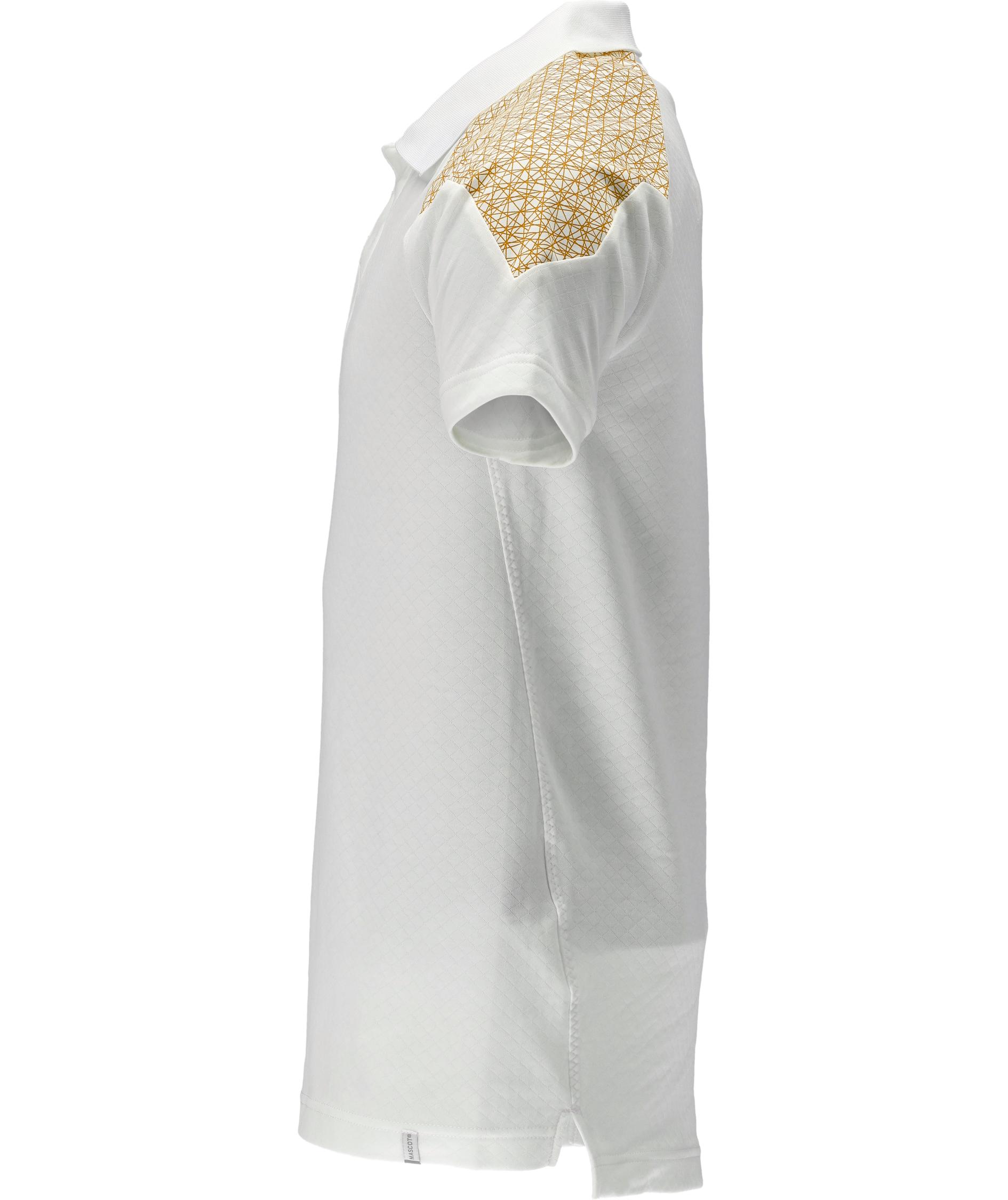 Mascot Food & Care Premium Performance HACCP-godkendt polo T-shirt, Hvid/Karrygul, large image number 2