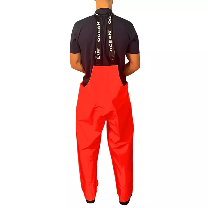 Ocean Offshore Pro FR rain bib and brace trousers, Orange, large image number 1