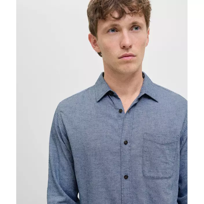 Jack & Jones JJECLASSIC Melange skjorte, Faded Denim, large image number 3