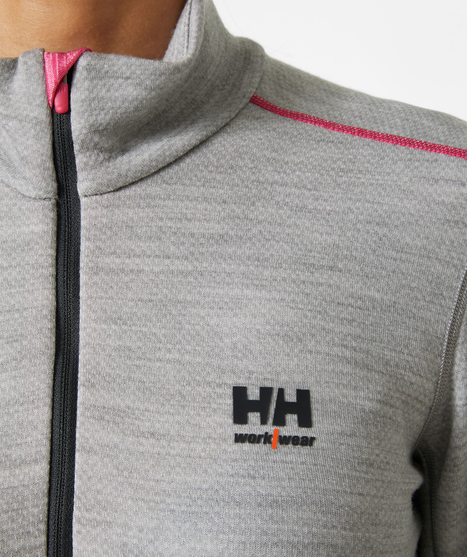 Helly Hansen Lifa dame langermet superundert&oslash;y half zip med merinoull, Grey melange, large image number 4