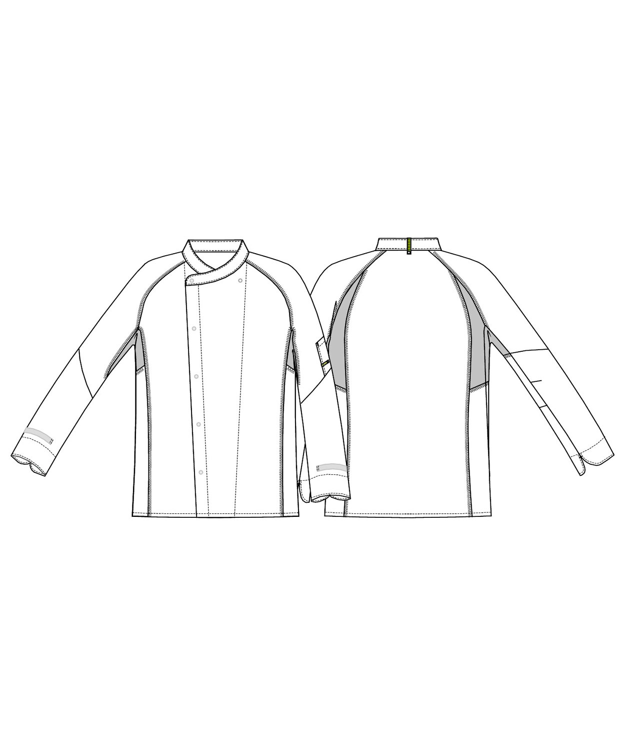 Kentaur chefs jacket, White/Light Grey, large image number 3