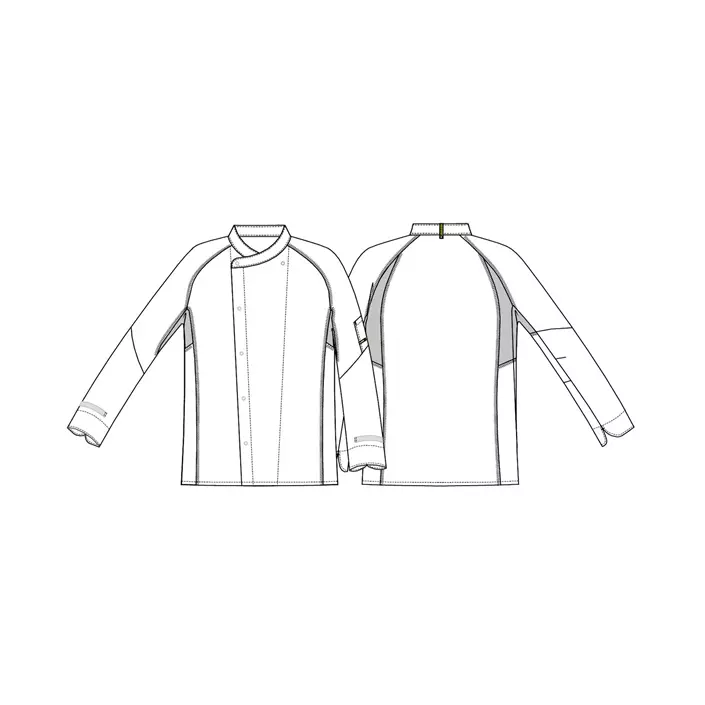 Kentaur chefs jacket, White/Light Grey, large image number 3