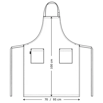Kentaur bib apron with pockets, White