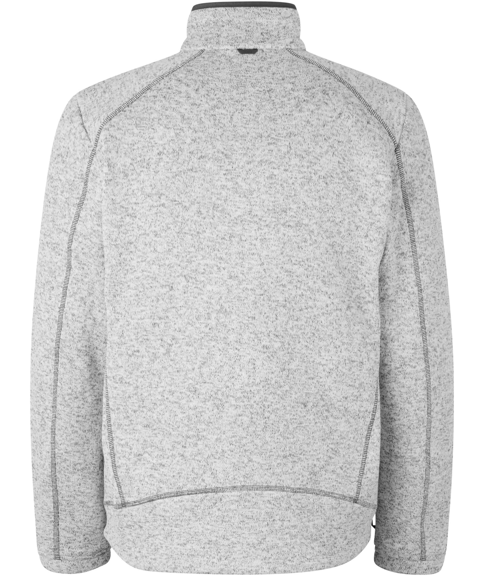 ID Zip'n'mix Melange knit fleece cardigan, Grey Melange