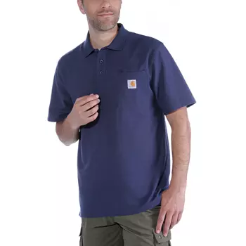 Carhartt Contractor's polo T-shirt, Deep Blue Indigo