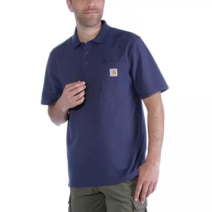 Carhartt Contractor's polo T-skjorte, Deep Blue Indigo, large image number 1