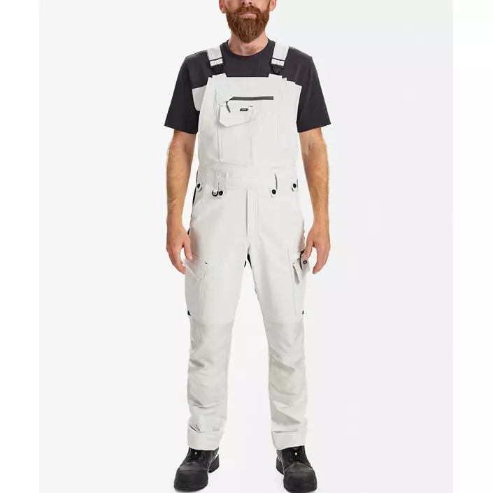 Engel Entire hängselbyxa full stretch, Bone White/Anthracite Grey, large image number 1