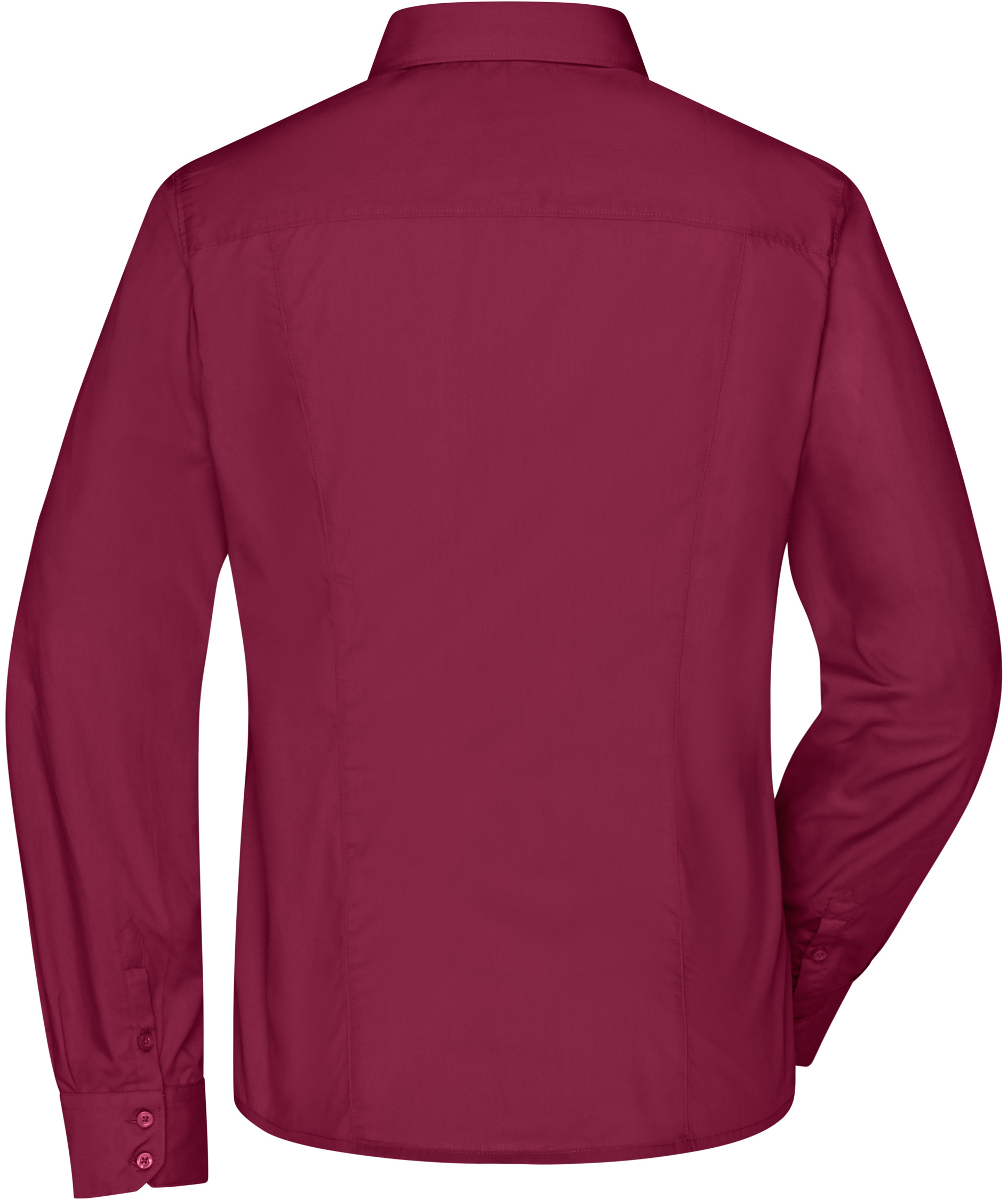 James & Nicholson modern fit women's shirt, Burgundy