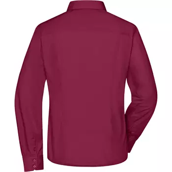 James & Nicholson modern fit women's shirt, Burgundy