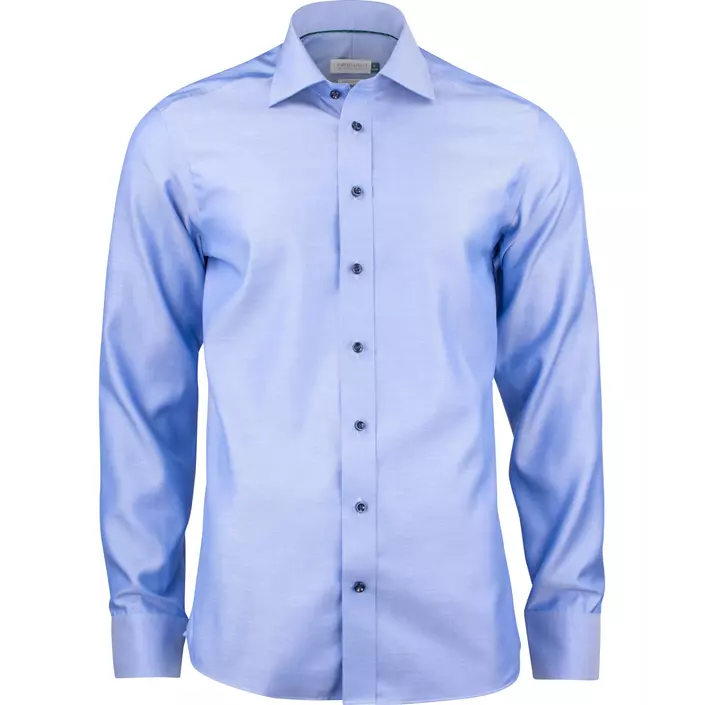 J. Harvest & Frost Twill Green Bow O1 regular fit skjorte, Mid Blue, large image number 0