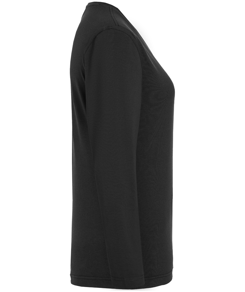 Karlowsky Casual-Flair lang&aelig;rmet dame t-shirt, Black, large image number 4