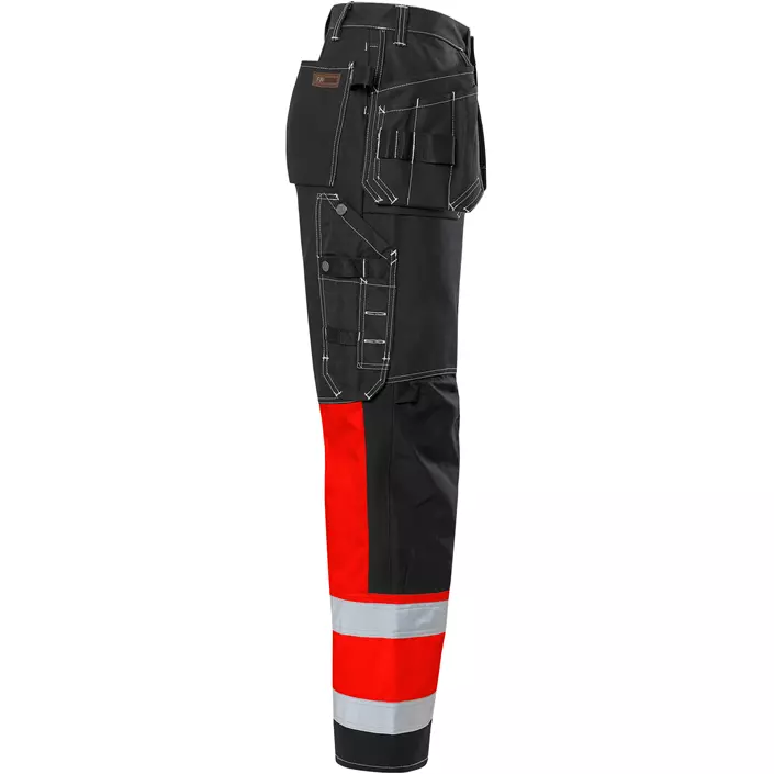 Fristads håndværkerbukser 247, Rød/Sort, large image number 2