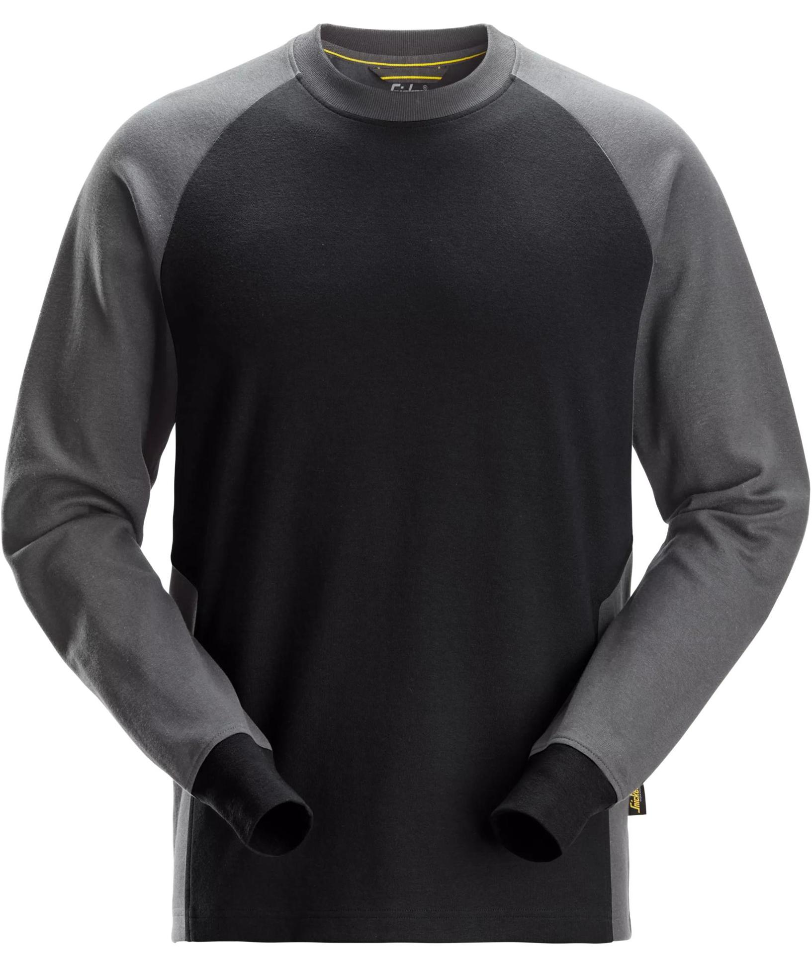 Snickers long-sleeved T-shirt 2840, Black/Steel Grey, Black/Steel Grey, swatch