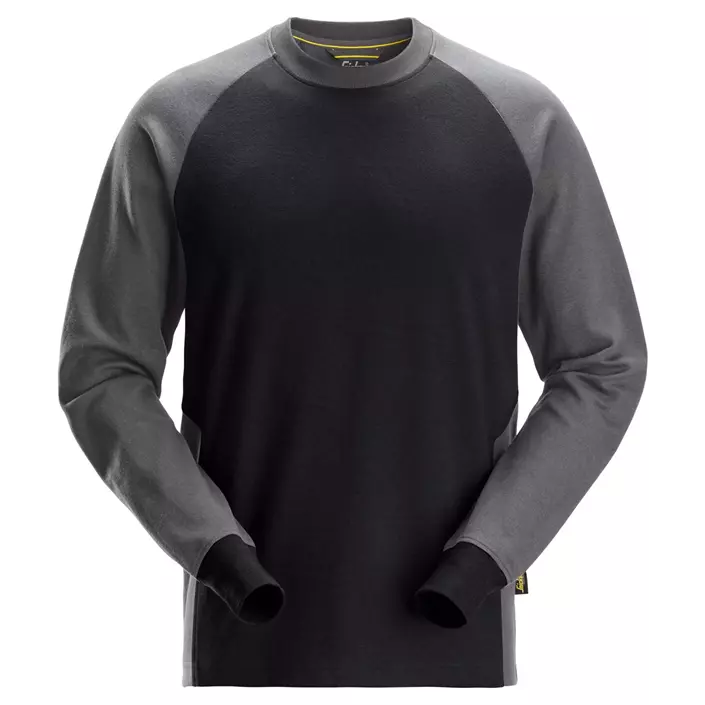 Snickers långärmad T-shirt 2840, Black/Steel Grey, large image number 0