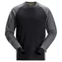 Snickers langærmet T-shirt 2840, Black/Steel Grey