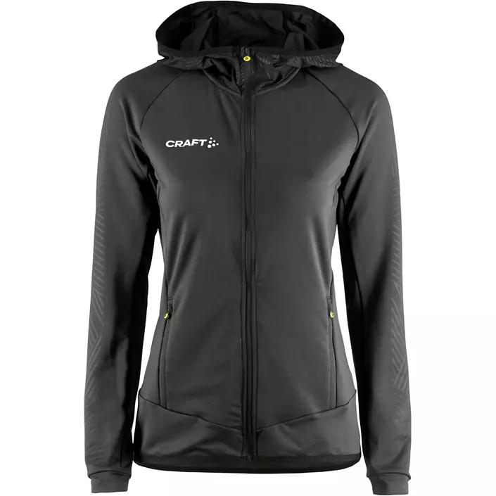 Craft Extend dame hættetrøje med lynlås, Asphalt, large image number 0