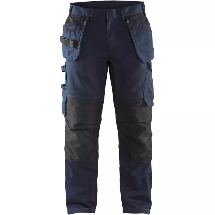 Blåkläder Unite craftsman trousers, Dark Marine/Hi-Vis Yellow, large image number 0